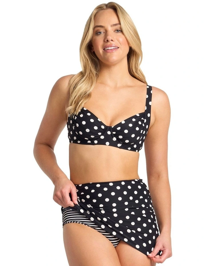 Seoul C/D Ruched Underwire Bra in Black image 2