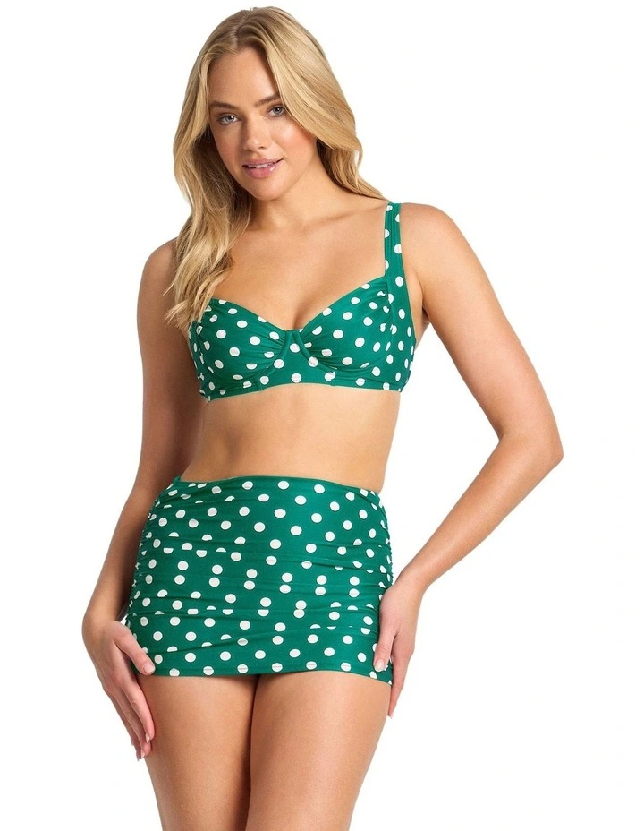 Seoul C/D Ruched Underwire Bra in Green image 1