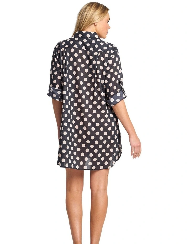 Seoul Button Through Shirt in Black image 2
