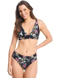Viola Wide Band Tri Bralette in Black