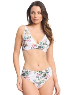 Viola Wide Band Tri Bralette in White