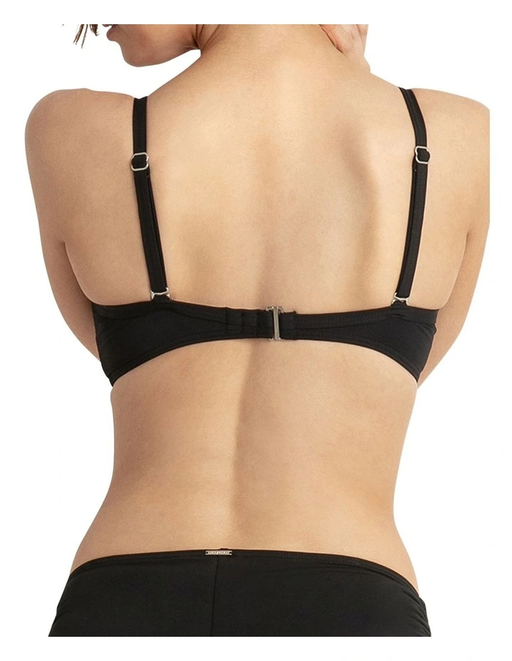 Basix Twist Front Bralette in Black image 2