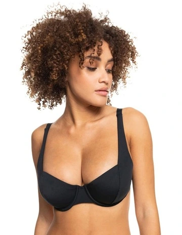 Beach Classics D-cup Underwired Bikini Top in Anthracite