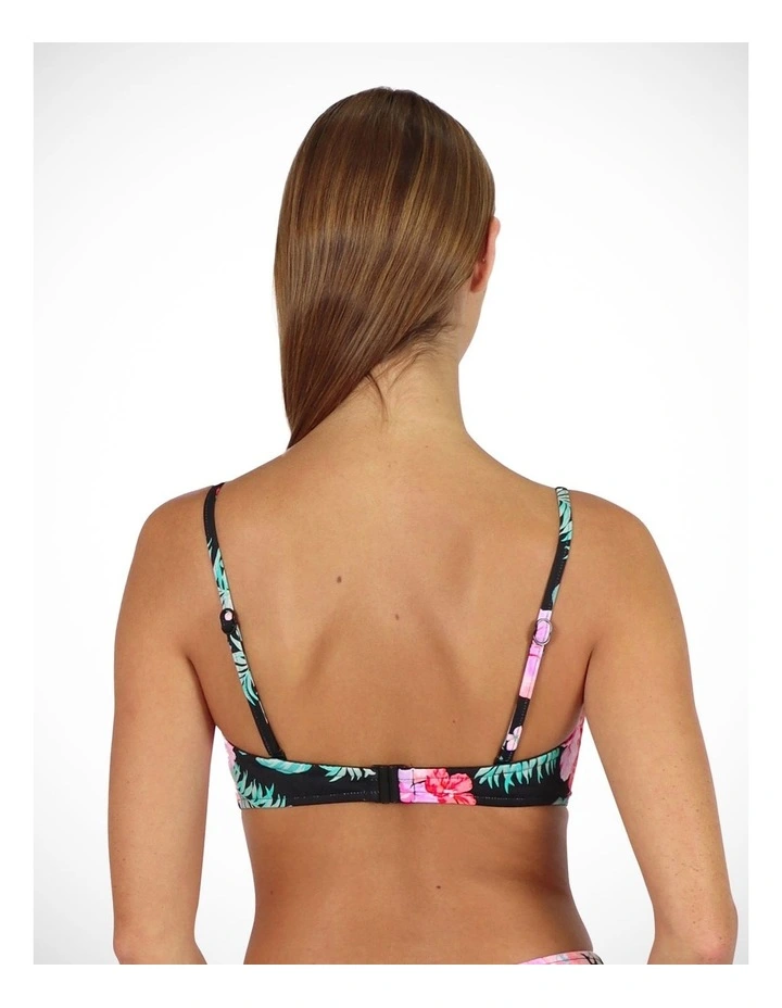 Twist Bandeau Bikini Bra in Black image 3