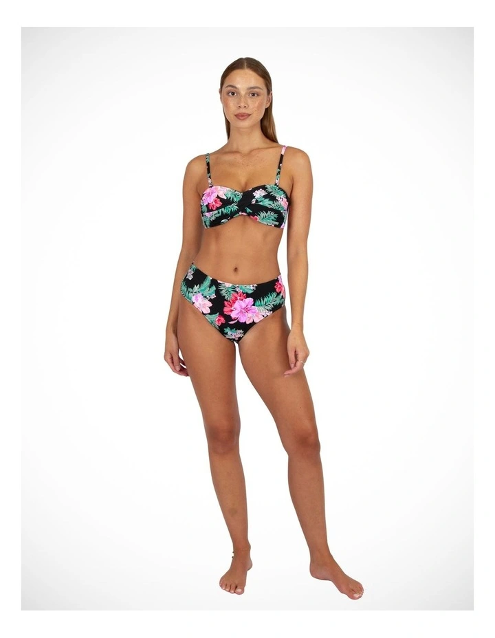 Twist Bandeau Bikini Bra in Black image 4