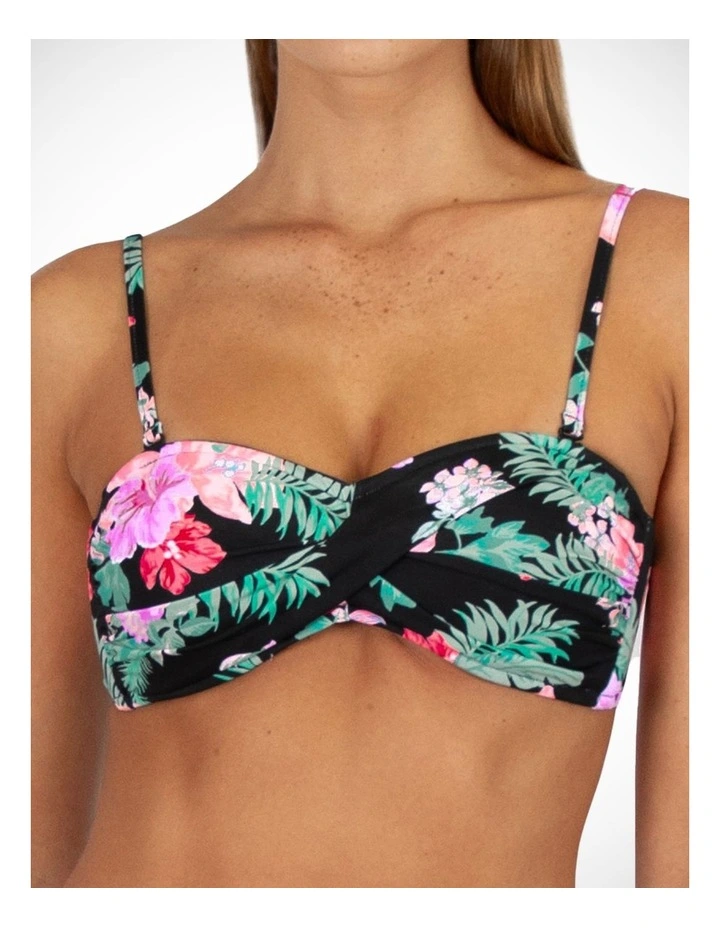 Twist Bandeau Bikini Bra in Black image 5