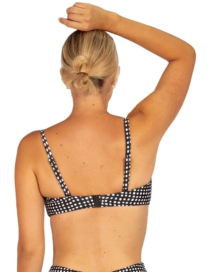 Picnic Point D-DD Twist Bandeau Bikini Bra in Black image 3
