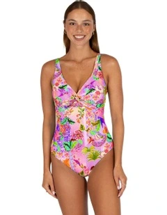 Sardinia C-DD Cup Twist Bralette One Piece Swimsuit in Blush