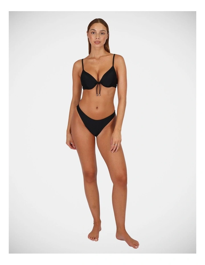 Rococco Booster Bikini Bra Top in Black image 4