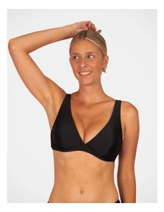Rococco D-e Cup Underwire Bikini Bra Top in Nero