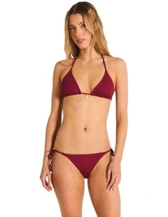 Tara Triangle Bikini Top in Burgundy
