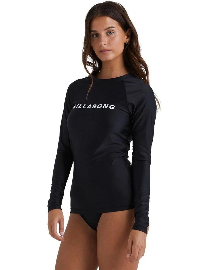 Society Long Sleeve Rash Vest in Black image 3