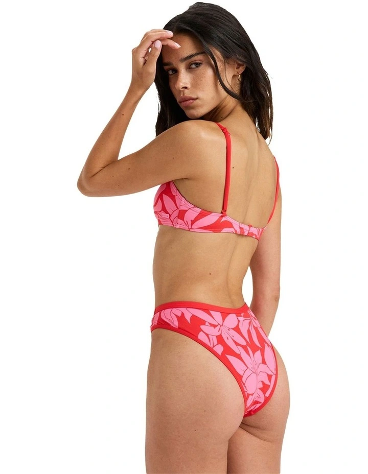 Khloe Basic Bralette Bikini Top in Pink image 3