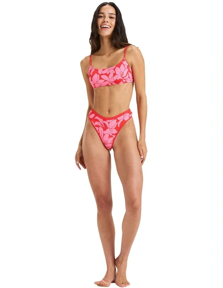 Khloe Basic Bralette Bikini Top in Pink image 5