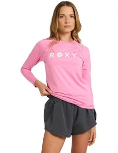 Essentials Lycra Long Sleeve Rash Vest in Pink Cosmos