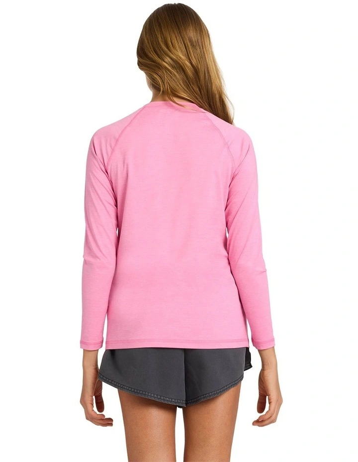 Essentials Lycra Long Sleeve Rash Vest in Pink Cosmos image 2