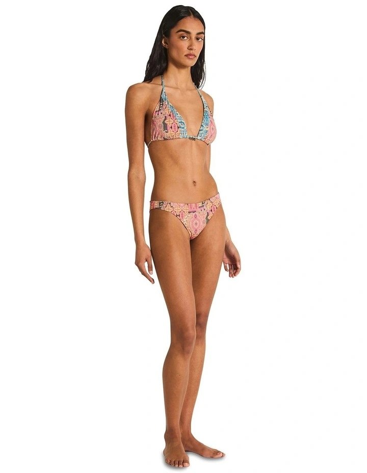 Whitney Nalani Long Line Triangle Bikini Top in Pink image 3