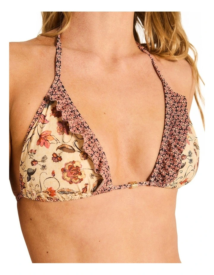 Alisande Tara Triangle Bikini Top in Beige image 4