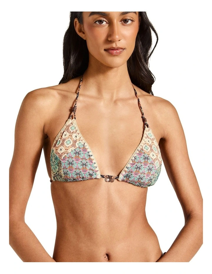 Charli Tara Triangle Bikini Top in Green image 4