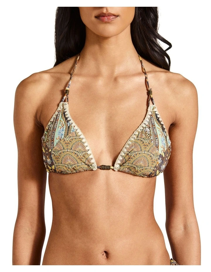 Marin Tara Triangle Bikini Top in Green image 4
