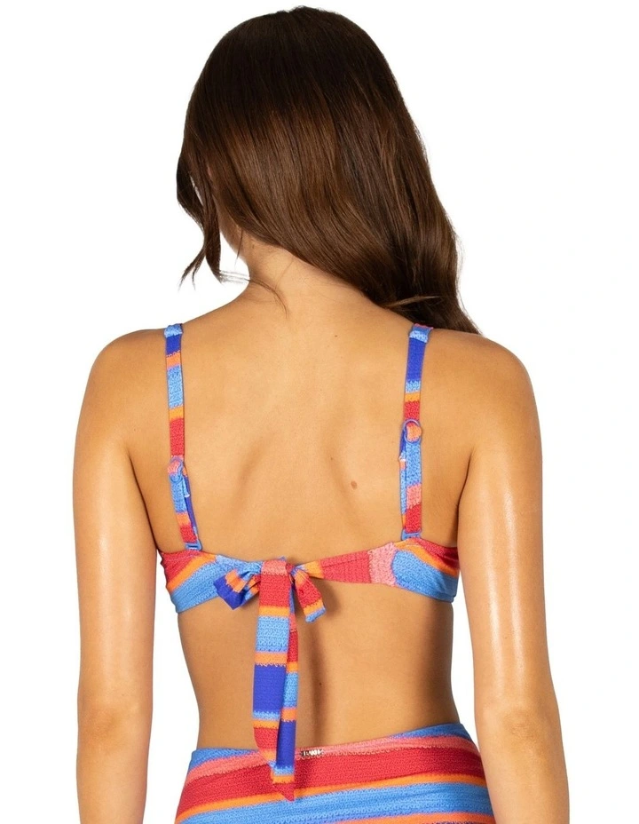 Trinidad C/Dd Cup Longline Bikini Bra Top in Multi image 2