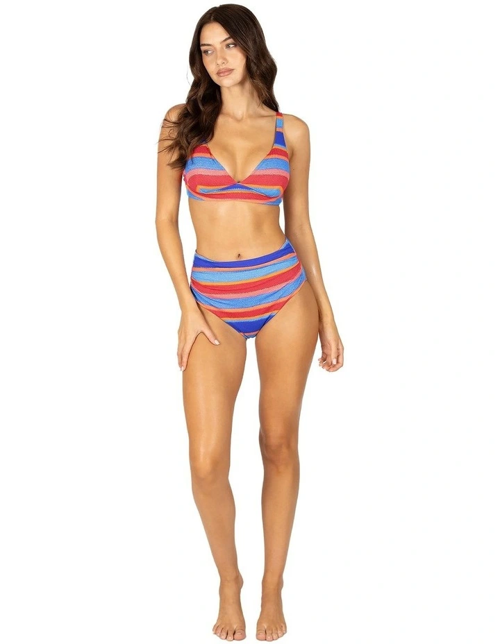 Trinidad C/Dd Cup Longline Bikini Bra Top in Multi image 4
