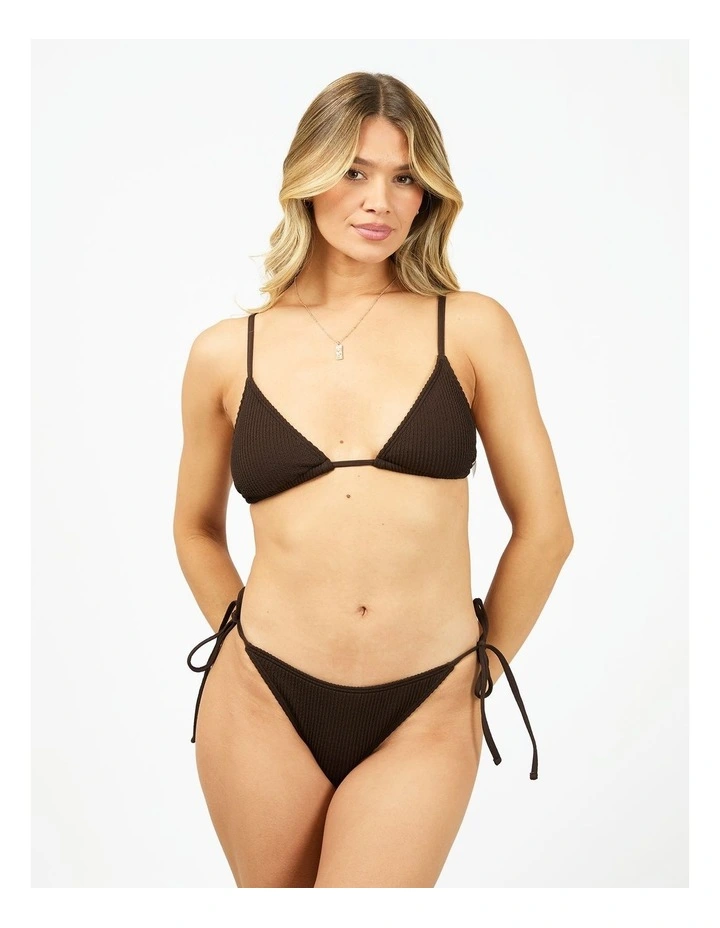 Phoenix Rib Adjustable Triangle Top in Brown image 1