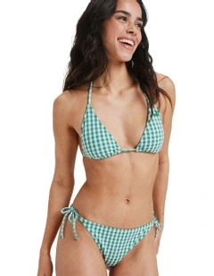 Kiawe Tiki Tri Bikini Top in Green