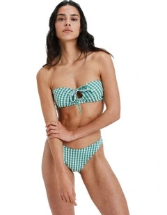 Kiawe Bandeau Bikini Top in Deep Grass Green