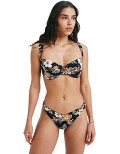 Nostalgic Feels Underwire D Cup Bikini Top in Almond Tropical Feel