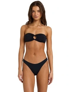 SD Beach Classics Ring Bandeau Bikini Top in Black
