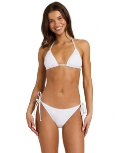 SD Beach Classics Tiki Tri Bikini Top in White