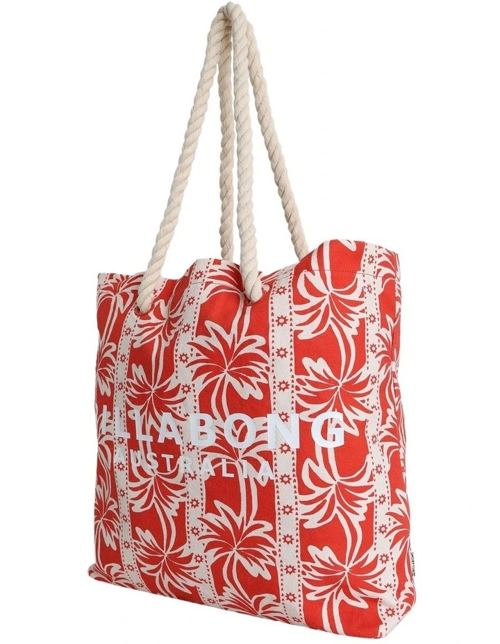 Row Of Palms Tote Bag in Red image 3
