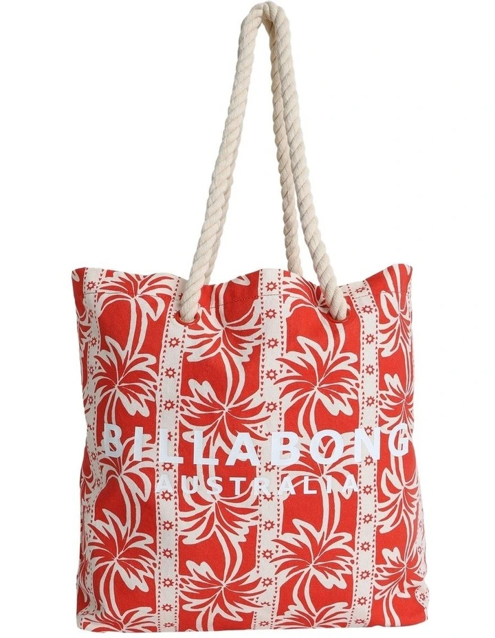 Row Of Palms Tote Bag in Red image 5