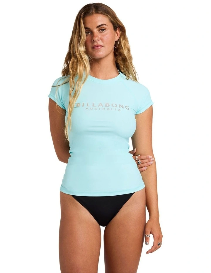 Society Foil Short Sleeve Rash Vest in Blue image 1