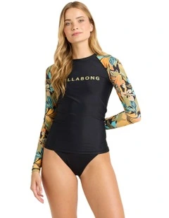 Des Tropiques Long Sleeve Rashvest in Black