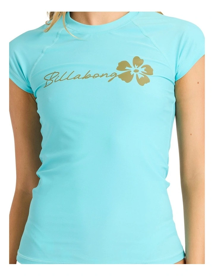 Last Summer Short Sleeve Rash Vest in Blue image 4