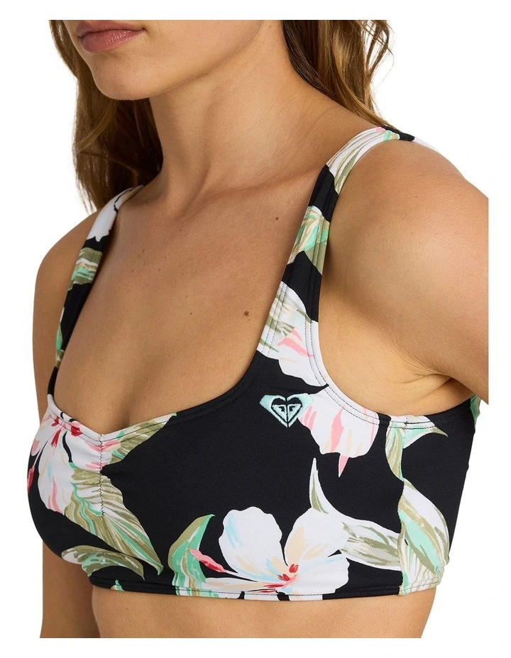 Printed Essentials Underwire D Cup Bikini Top in Black image 4