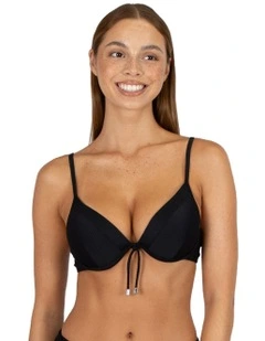 Rococco Booster Bikini Bra Top in Black
