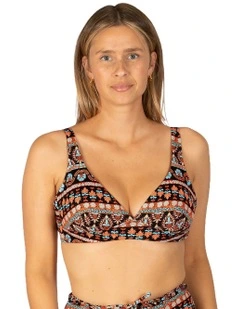 Morocco D/DD Longline Bra Top In Black