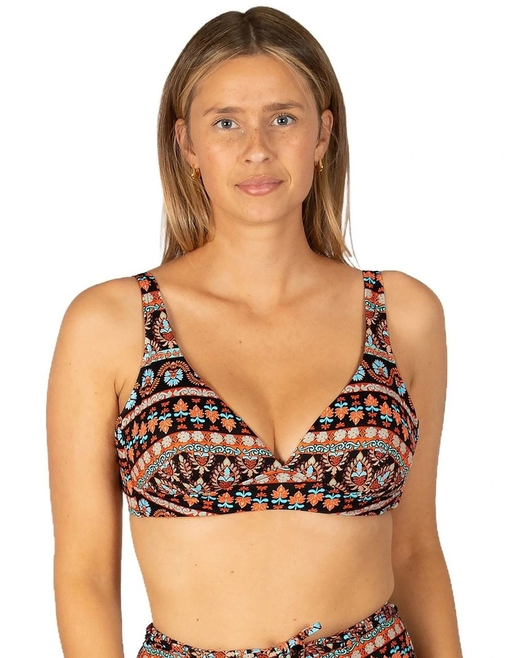 Morocco D/DD Longline Bra Top In Black image 1