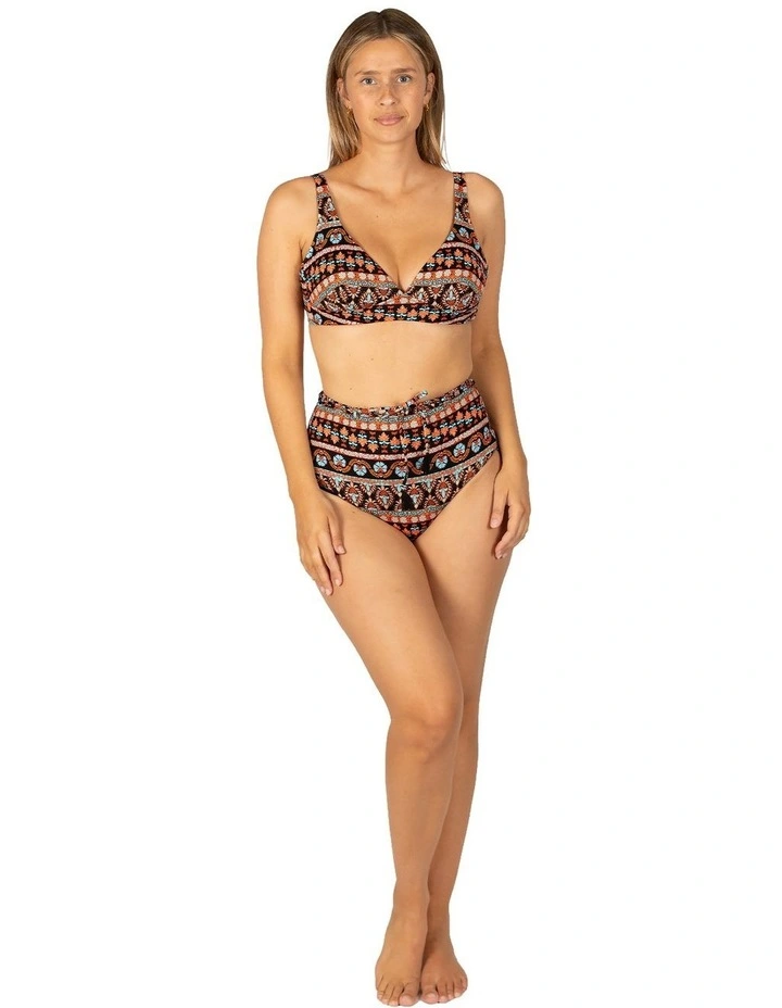 Morocco D/DD Longline Bra Top In Black image 4