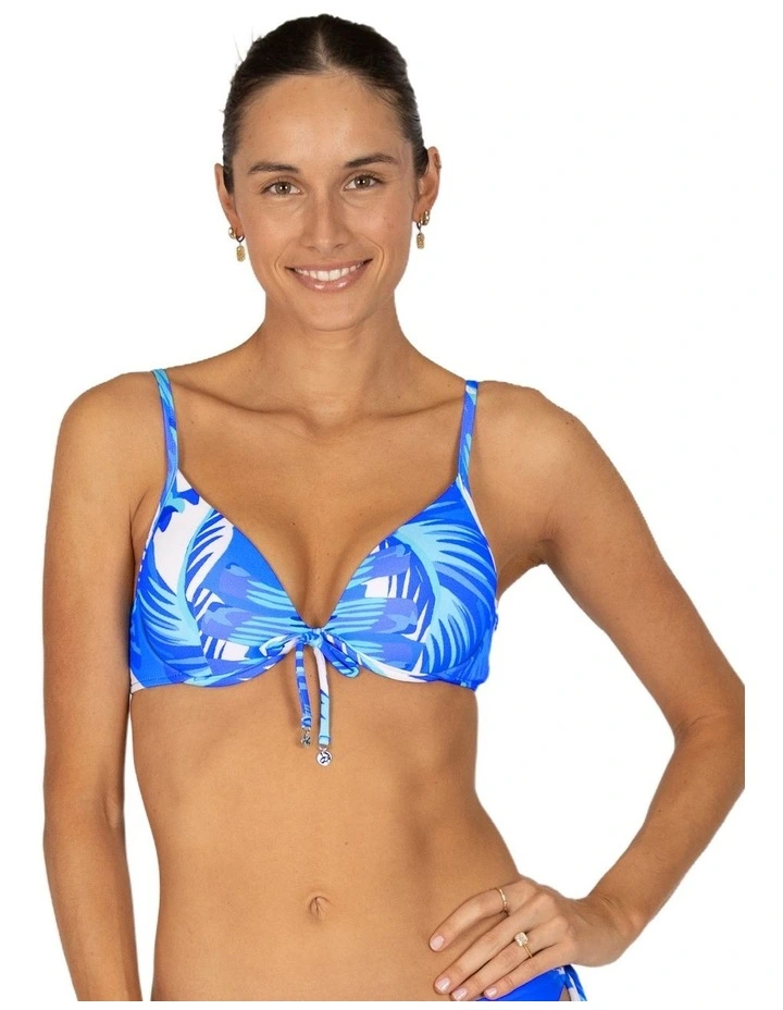 Kokomo Booster Bikini Bra Top in White image 1