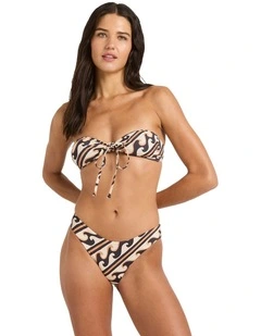 Dark Wave Halter Bandeau Bikini Top in Multi