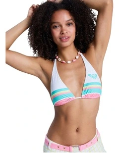 The Swell Elongated Tri Bikini Top in Multi