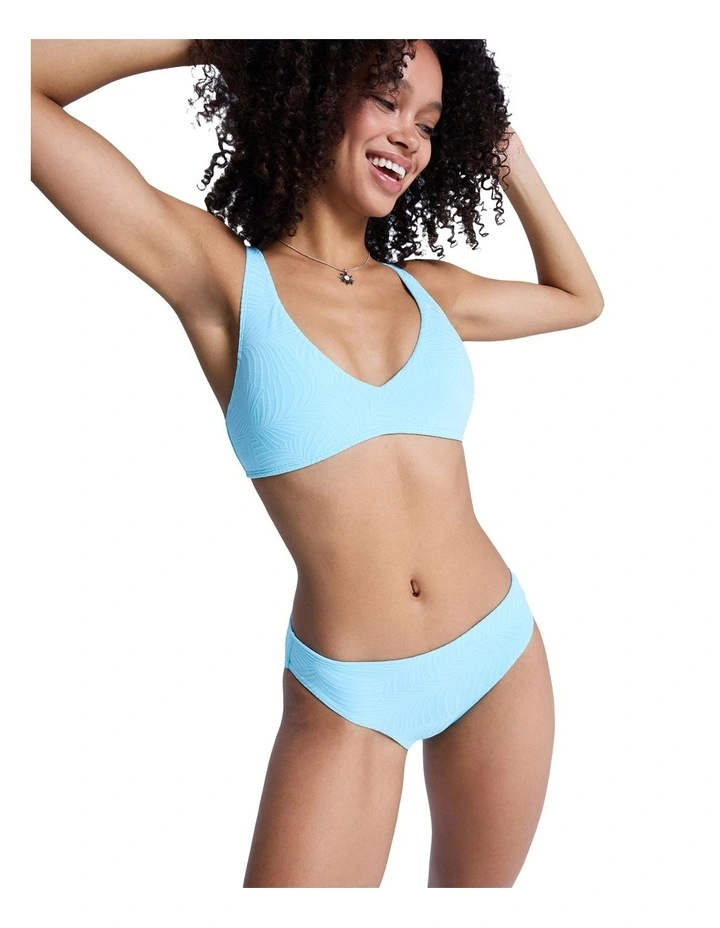 Palm Dream Elongated Tri Bikini Top in Blue image 3