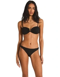 Akila Bandeau Bikini Top in Black