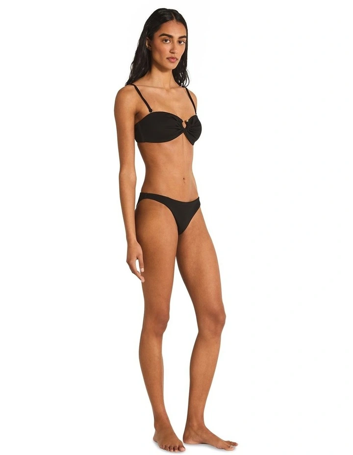 Akila Bandeau Bikini Top in Black image 3