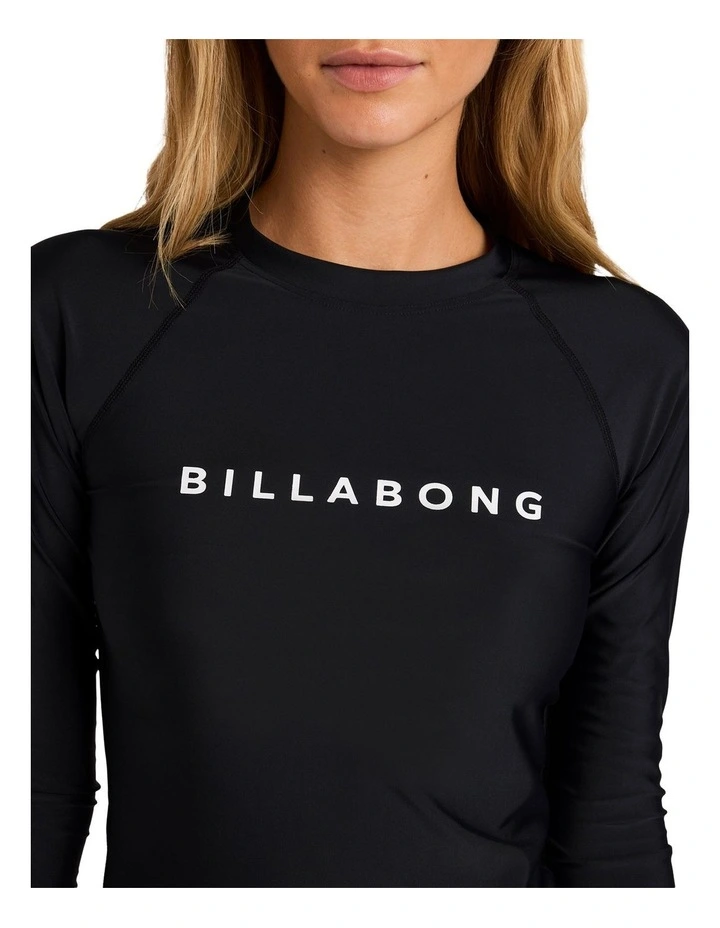 Pacific Long Sleeve Rash Vest in Black image 4