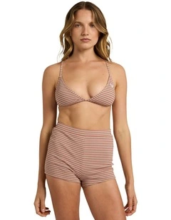 Sunset Stripe Fixed Tri Bikini Top